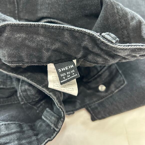 Shein High Rise Flared Black Denim Jeans Cotton Blend Women’s Size Small 4 - Picture 8 of 8